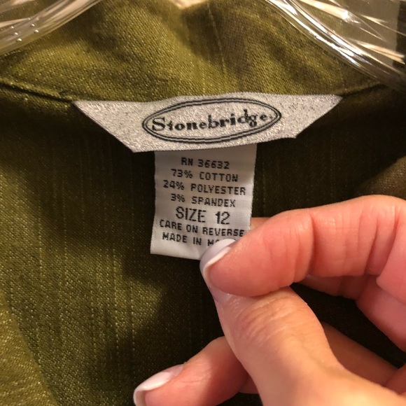 Vintage style Stonebridge green denim jacket - Picture 3 of 5